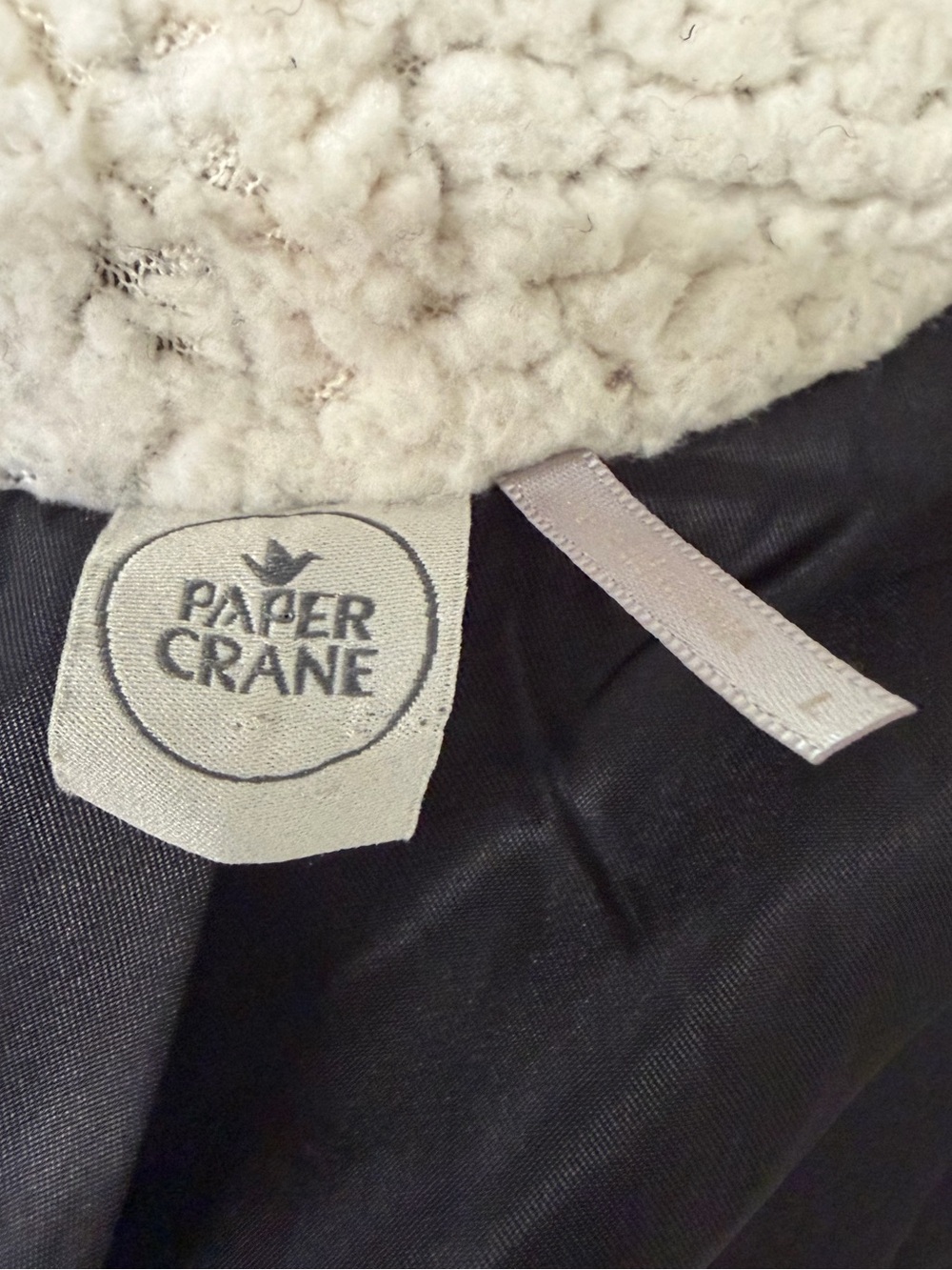 Paper Crane Brown & Cream Plaid Sherpa Vest - Picture 4 of 4
